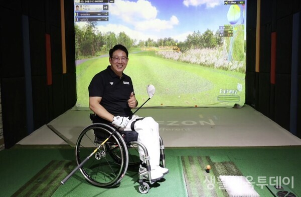 제45회 전국장애인체육대회 스크린골프 남자 개인전에서 동메달을 차지한 황영택 선수 (한국프로골프연맹 제공, 재판매 및 DB 금지)